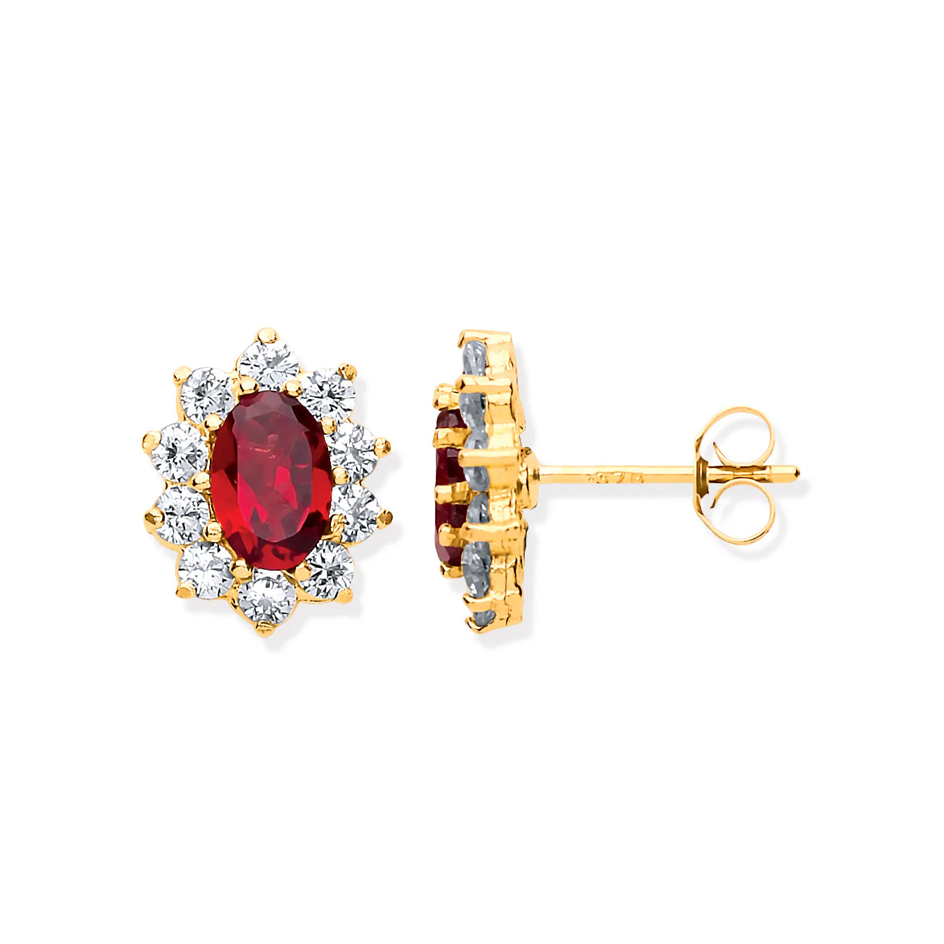 Ruby Cluster Studs image 0