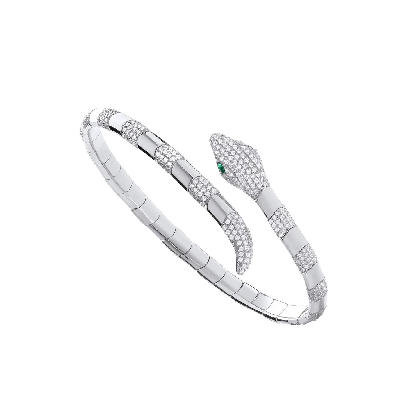 Sterling Silver 925 Snake Ladies Bangle